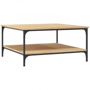 VidaXL Table basse ch?ne sonoma 80x80x40 cm bois d'ing?nierie