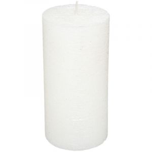 Bougie Blanc Bross&eacute; H 14 cm 380G