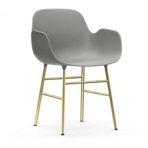 Image de Normann Copenhagen Fauteuil gris et laiton Form