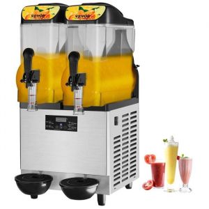 Vevor - Machine a Granites Commerciale 2x12 l Machine a Granitas en Inox et pc Alimentaire Distributeur de Boissons Frappees Slushie Refrigeration