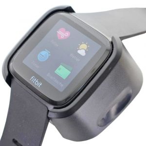 Chargeur pour Fitbit Versa noir avec câble USB, câble de chargement pour 1 mètre, Fitbit Versa