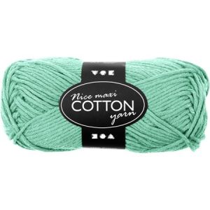 Creotime Pelote de laine Nice Maxi - Coton - Vert - 50 gr - 80 m