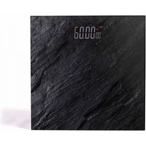 Livoo DOM382PI - P&egrave;se-personne &eacute;lectronique - Impression pierre - Plateau en verre - Pes&eacute;e jusqu&rsquo;&agrave; 180 kg - Pr&eacute;cision 100g