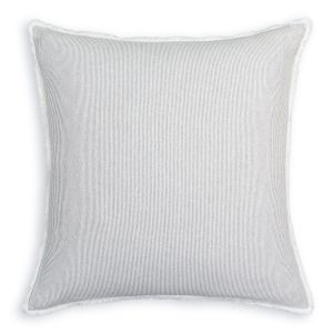 Image de Housse oreiller coton lin, matel é, Celtina Rayé Anthracite Taille 65X65 cm