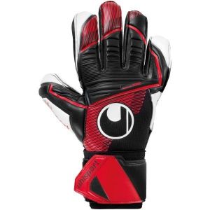 Uhlsport Gants De Gardien Powerline Supersoft - Noir/rouge/blanc, pointure 9½ - Noir - Taille 9½