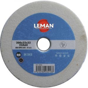 Leman Meule touret blanche 150X25X32 finition GR60 vitrifiée corindon