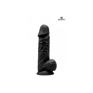 Gode double densit&eacute; noir 21,5 cm - Mod&egrave;le 4