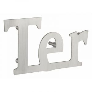 THIRARD Lettre TER inox H.76mm à visser