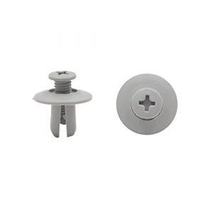 Sourcing map 20Pcs Rivet plastique Clip fixation 8mm gris lèche-vitre voiture