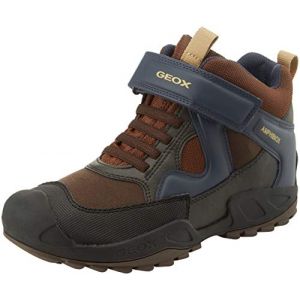 Geox J New Savage Boy B ABX A, Baskets Hautes garçon, Marron (Brown/Navy C0947), 33 EU