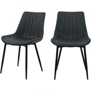 Image de Rendez Vous Déco Chaise Killi gris foncé (lot de 2)