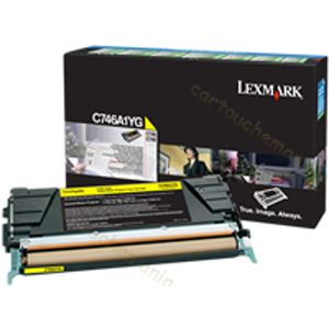 Image de Lexmark C746A1YG - Toner jaune 7000 pages