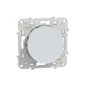 Interrupteur lumineux LED orange 1.5 mA local/temoin 10 A à vis Odace recyclé Schneider Electric blanc - Neuf