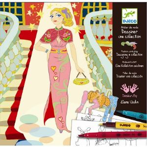 Djeco Atelier de mode Dessiner des robes de soir&eacute;e