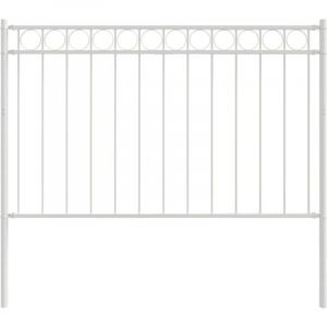 VidaXL Clôture de jardin blanche 1,7x1 m en acier