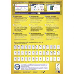 Image de Avery-Zweckform 3667 - 6400 étiquettes multi-usages blanches, format 48,5 x 16,9 mm (100 feuilles / cdt