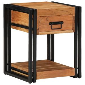 VidaXL Cabinet de chevet 2 pcs 40 x 40 x 50 cm Bois d'acacia massif