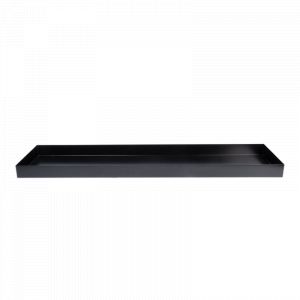 Miroir d'eau rectangulaire avec niveau à bulle - Noir - l 28 x L 117,8 x H 6,2 cm
