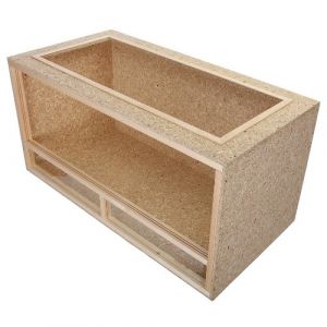 Repiterra Terrarium 120x60x60cm en bois pour reptiles et amphibiens avec ouverture sur le dessus