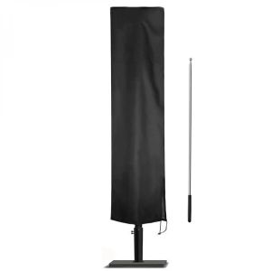 Image de Linxor Housse de protection imperméable et anti-uv pour parasol - 240 x 57 - 57 cm - Noir Noir