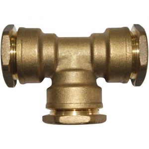 Boutt&eacute; T&eacute;s laiton pour tube poly&eacute;thyl&egrave;ne (pe) t&eacute; &eacute;gal &oslash; 25 mm - laiton 1 pi&egrave;ce(s)