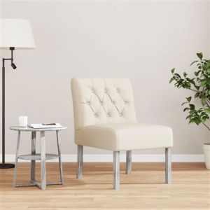 VidaXL Fauteuil sans accoudoirs lin tissu design de boutons 352462