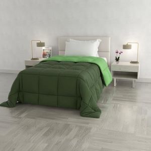 Italian Bed Linen Elegant Couette d'hiver, Vert Pomme/Vert fonc&eacute;, 1 Place et demie 220x260cm
