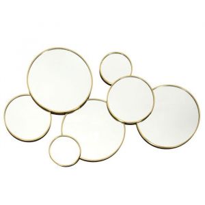 Altobuy - Miroir Rond Doré Décoratif