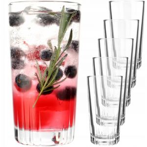 KADAX Leni Lot de 6 verres &agrave; whisky, verres &agrave; eau, verres &agrave; jus, verres universels, verres en cristal, verres &agrave; eau, boisson, f&ecirc;te (344 ml, lot de 6)