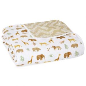 Aden + Anais Couverture en coton essentials tanzania great migration (60 x 60 cm)