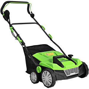 Scarificateur d'herbe 2-en-1 - 220-240 V - 50 Hz - PP,/Métal - 58x67x86-104 cm