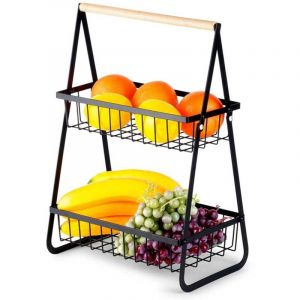 Corbeille à fruits et à pain à 2 niveaux 229155