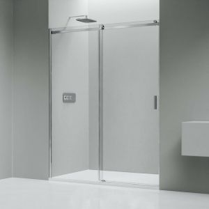 Bernstein Paroi de douche Chrome verre sécurité Cabine de douche en niche étanche Parre douche porte coulissante - Largeur au choix - NT806 1100mm, verre esg