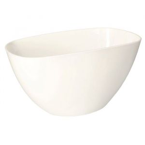 KOTARBAU Pot de Fleurs 200x130 mm Bol Elliptique pour Fleurs et Plantes Blanc