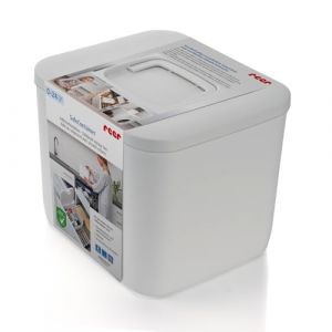 Reer SafeContainer Bo&icirc;te de rangement | Protection contre les petites pi&egrave;ces dangereuses | Fermeture s&eacute;curis&eacute;e pour les enfants | Antid&eacute;rapante | Fermeture s&ucirc;re des tablettes de lessive, des piles,