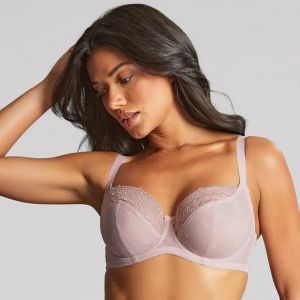 Soutien-gorge balconnet taupe violet