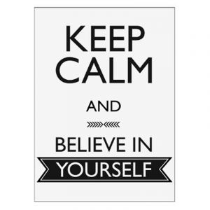 Image de Sticker Mural Keep Calm "Believe" 30x40cm Noir Prix