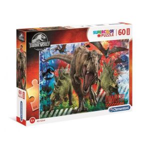 Clementoni 26456 - SuperColor 60 pièces Maxi - Jurassic World