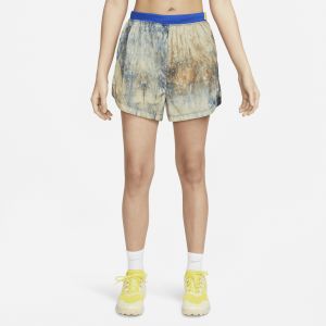 Nike Short de trail avec poches et sous-short intégré 8 cm taille mi-haute Dri-FIT Repel pour femme - Marron - Taille M - Female