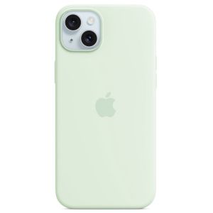 Apple Coque et &eacute;tui t&eacute;l&eacute;phone mobile Coque en silicone avec MagSafe pour iPhone 15 Plus - Menthe douce