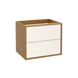 Meuble sous-vasque 60 cm Denzel Blanc et Bois