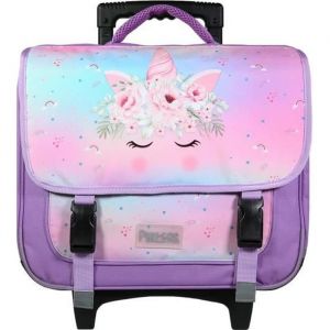 BAGTROTTER Cartable à roulettes 38 cm Phileas Violet Licorne