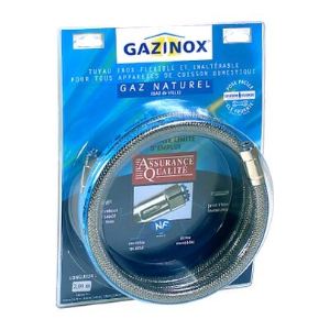 Image de Gazinox 10GDM200 - Tuyau flexible inox Gaz naturel (2 m)