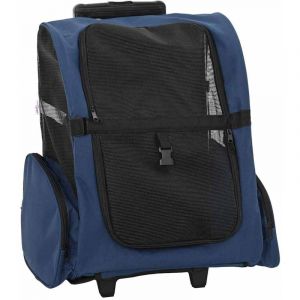 VidaXL Chariot pour animaux de compagnie 3 en 1 Design Bleu 48 x 32 x (57-106) cm Tissu Oxford