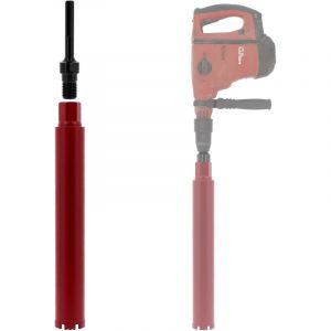 Couronne diamant &Oslash; 63 mm avec adaptateur pour perceuse et perforateur SDS-max