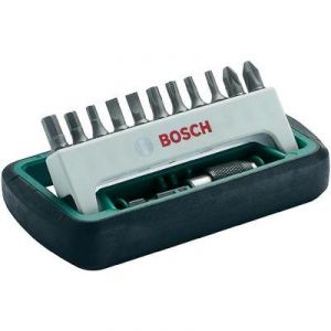 Bosch 2608255995 - Set d'embouts 12 pces Dérive:Plat/Pozidriv/Torx/Hex