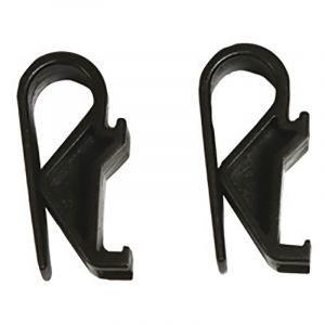 Basil Lot de 2 crochets de sac en polyester noir 16 mm