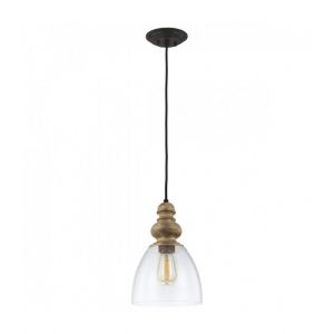 Elstead Suspension Matrimonio Bois flott&eacute; / zinc noir 34,9 Cm