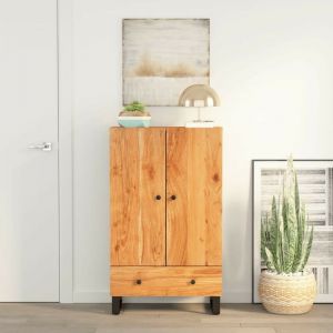 VidaXL Buffet haut avec tiroir 60x33x100cm bois massif d'acacia et fer 352934