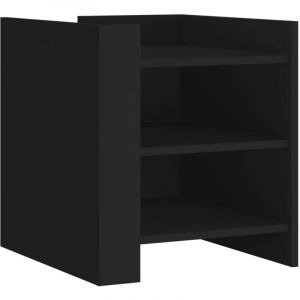 VidaXL Table de chevet noir 45x50x50 cm bois d&rsquo;ing&eacute;nierie, meuble de chevet, table d'appoint, armoire de lit, armoire de chevet, table de nuit